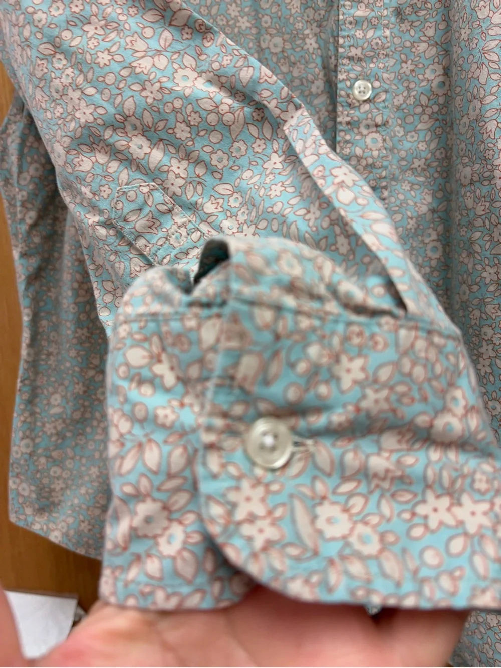 J. Crew Flex Men’s Light Mint Floral Button-Down Shirt Large